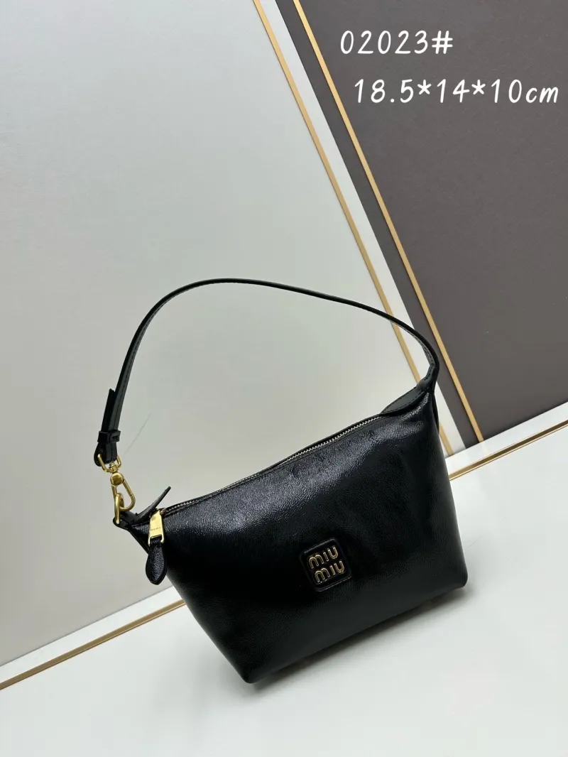 MIU MIU Black Leather Top Handle Bag 02023