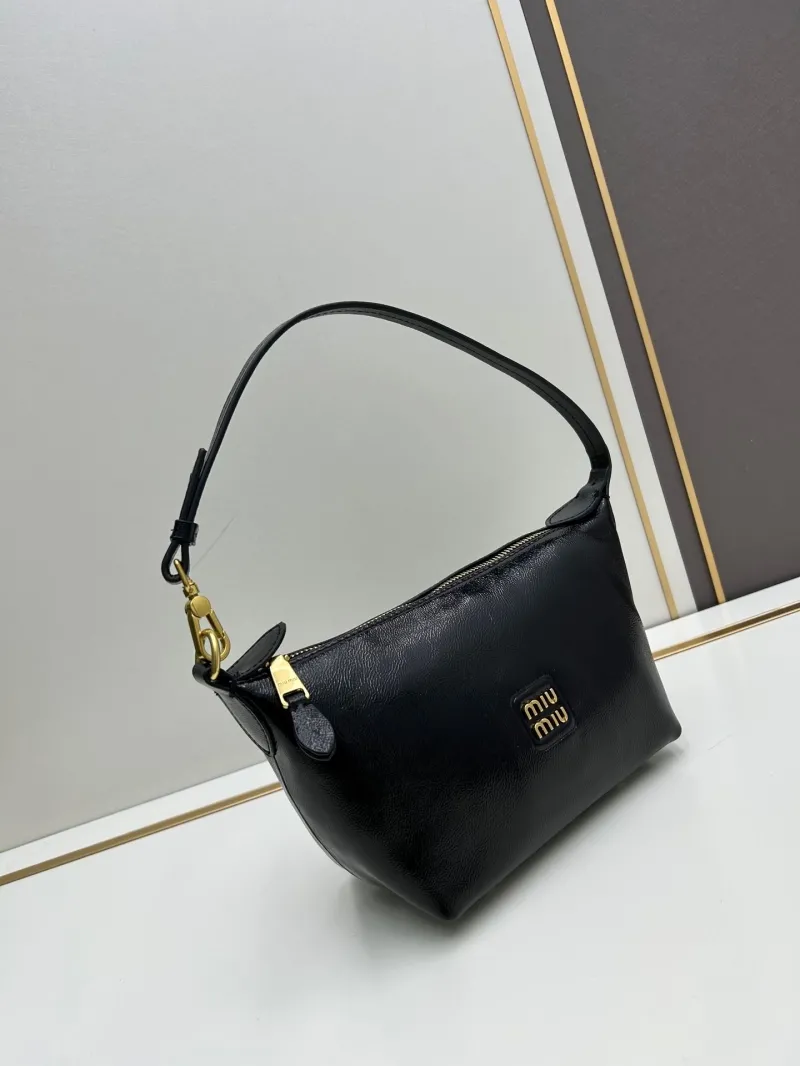 Alternative view of MIU MIU Black Leather Top Handle Bag 02023