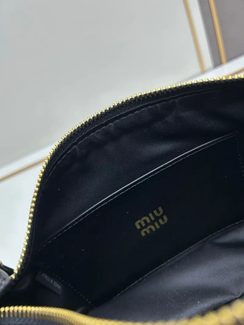 MIU MIU Black Leather Top Handle Bag 02023 - Image 8