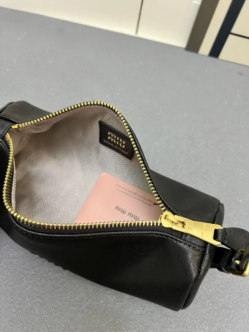MIU MIU Black Cylinder Shoulder Bag 1E851 - Image 8