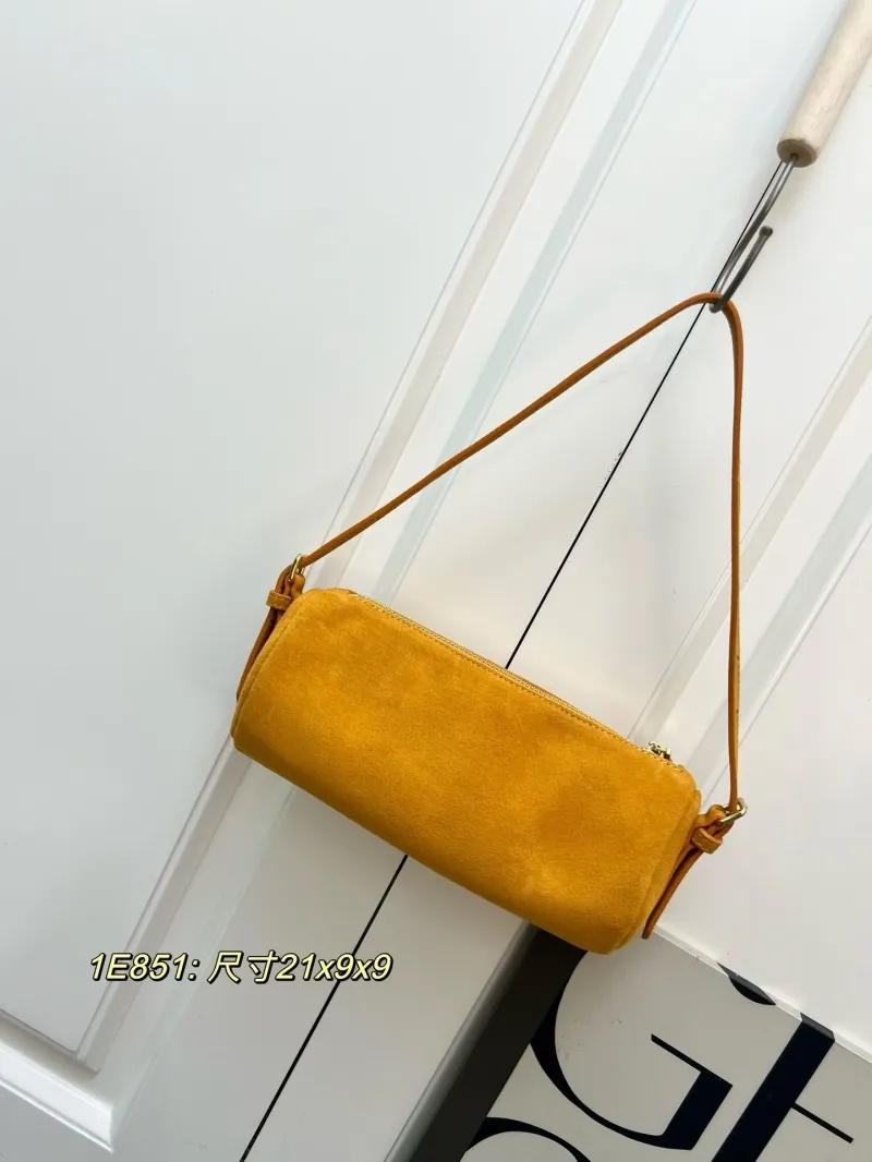 Alternative view of MIU MIU Yellow Suede Cylindrical Shoulder Bag 1E851