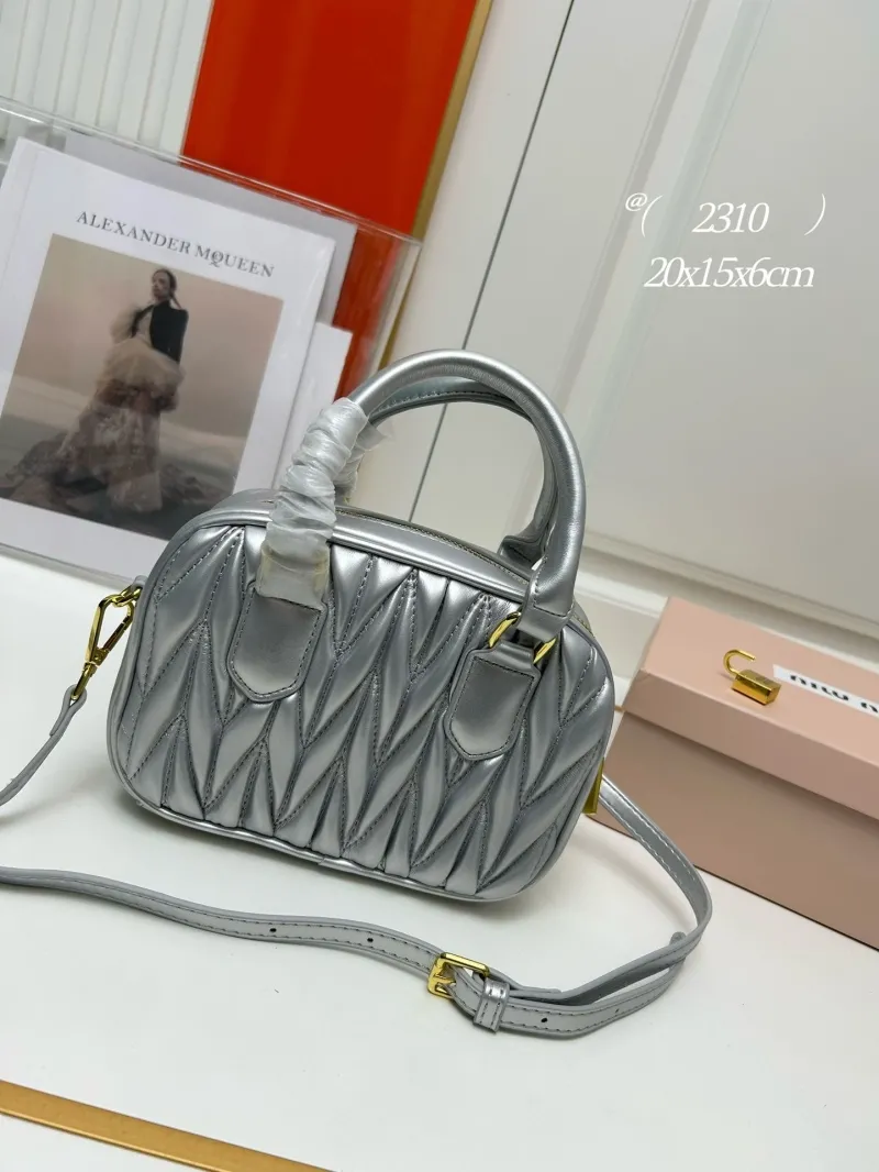 Alternative view of Miu Miu Silver Top Handle Crossbody Bag 2310