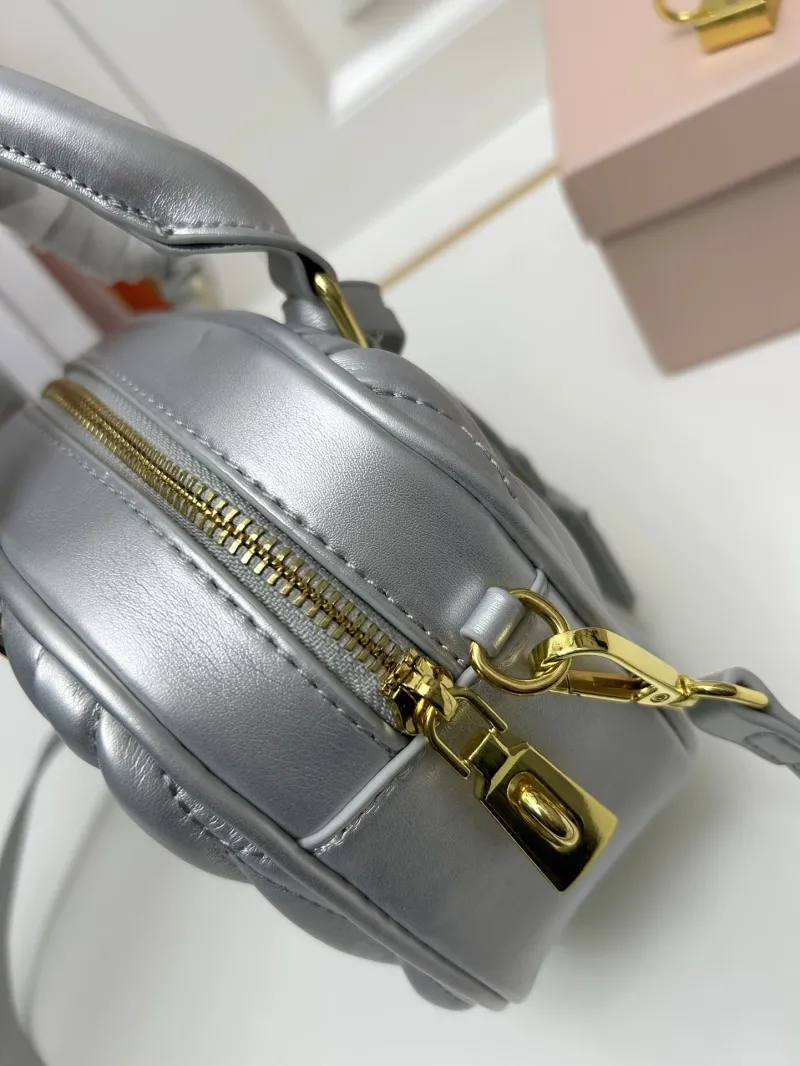 Miu Miu Silver Top Handle Crossbody Bag 2310 - Image 5