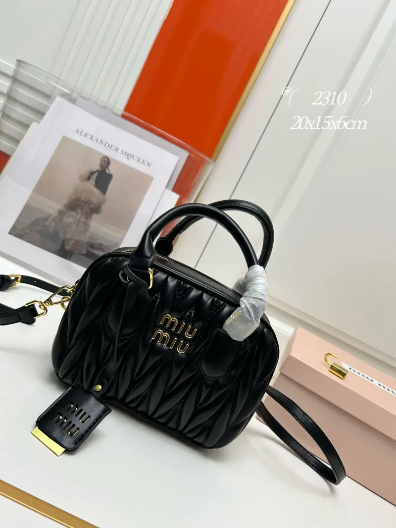 Miu Miu Black Top Handle Crossbody Bag 2310