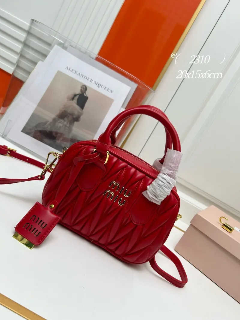 Miu Miu Red Top Handle Crossbody Bag