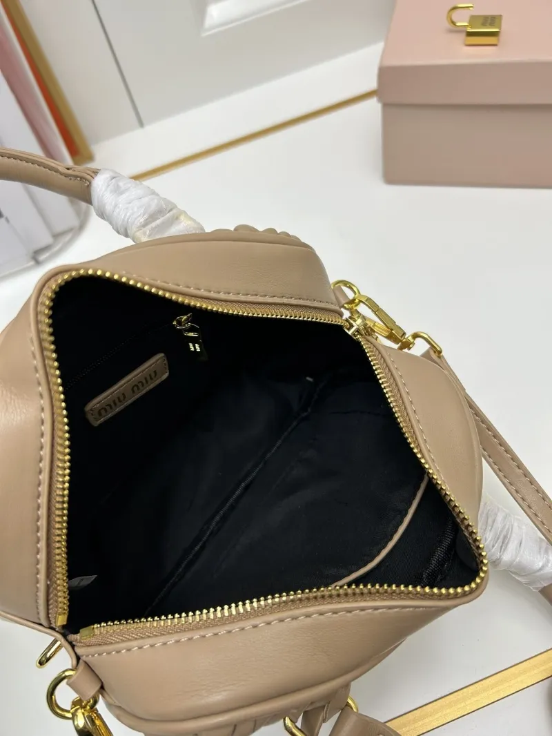 MIU MIU 2310 Beige Top Handle Crossbody Bag - Image 8