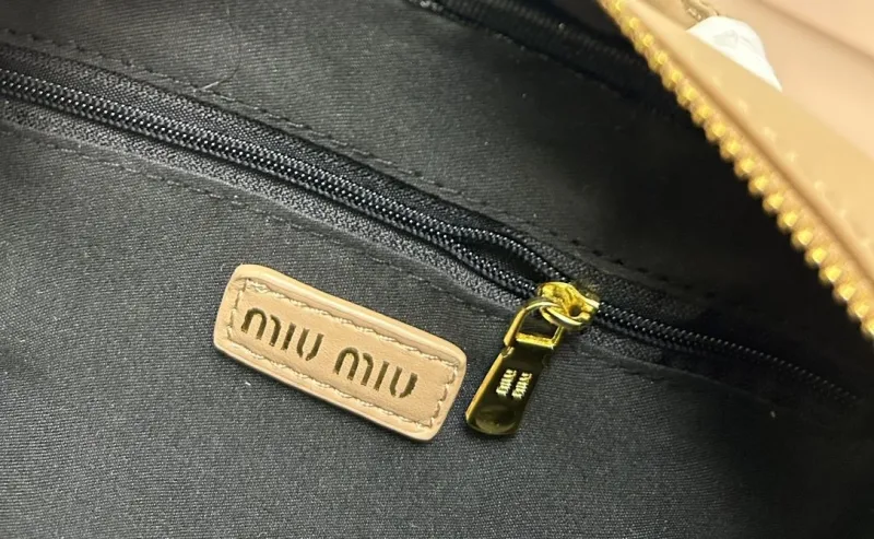 MIU MIU 2310 Beige Top Handle Crossbody Bag - Image 9