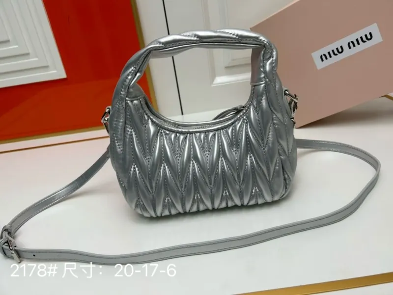 Alternative view of Miu Miu Silver Top Handle Crossbody Bag 2178