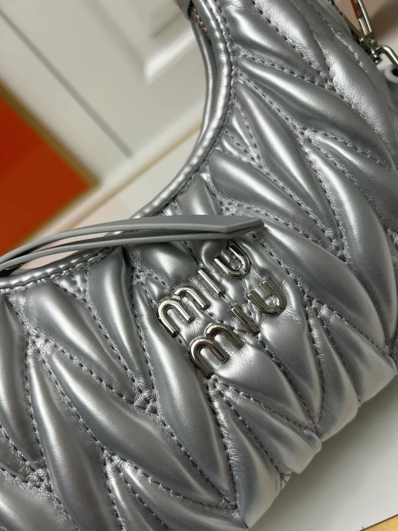 Miu Miu Silver Top Handle Crossbody Bag 2178 - Image 4