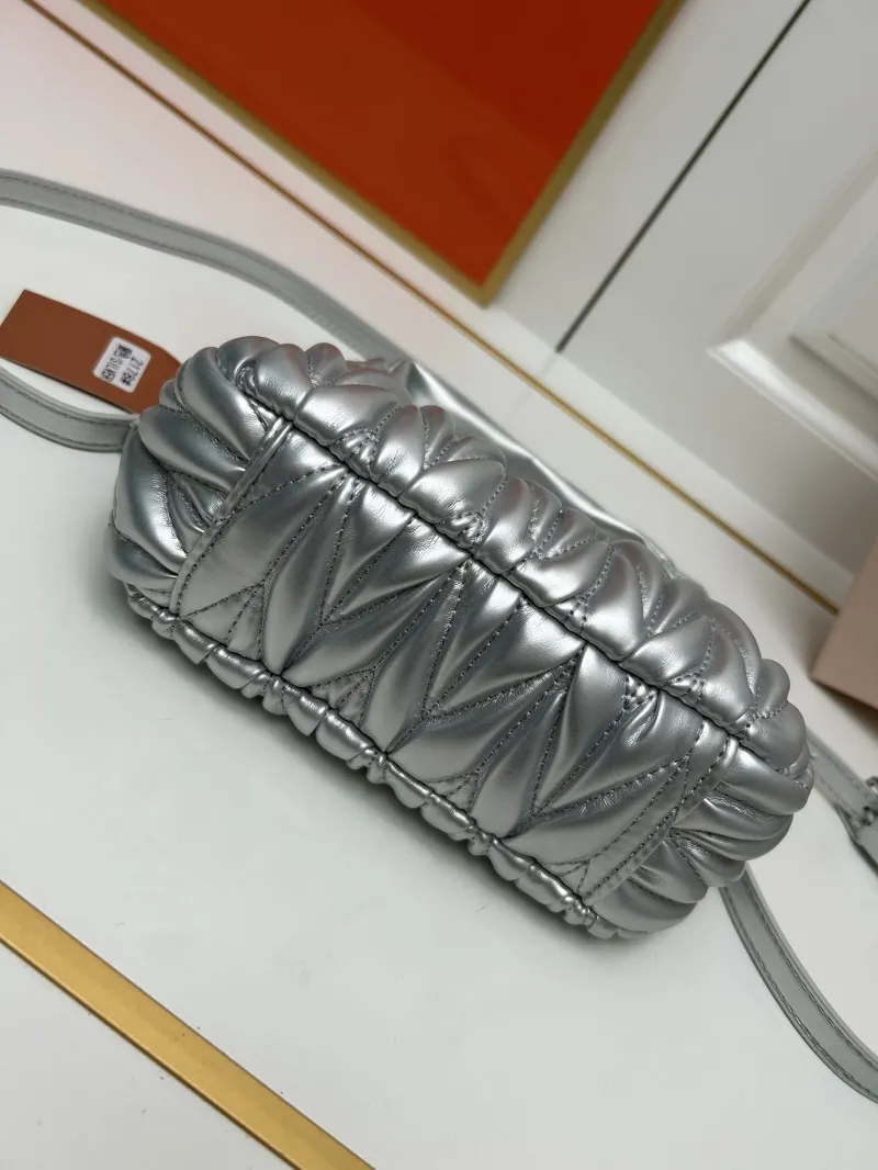 Miu Miu Silver Top Handle Crossbody Bag 2178 - Image 6