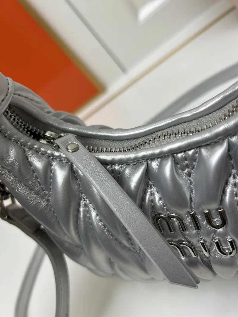 Miu Miu Silver Top Handle Crossbody Bag 2178 - Image 7