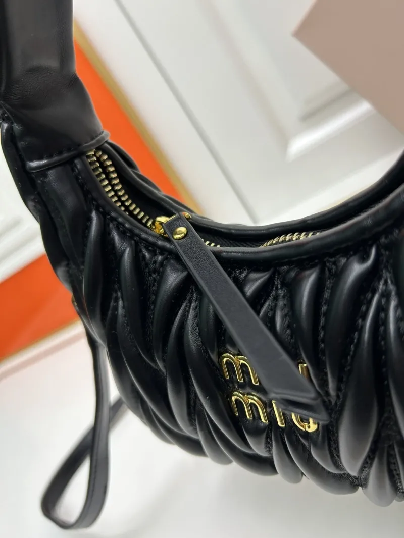 MIU MIU Black Top Handle Crossbody Bag 2178 Size 20-17-6 - Image 7