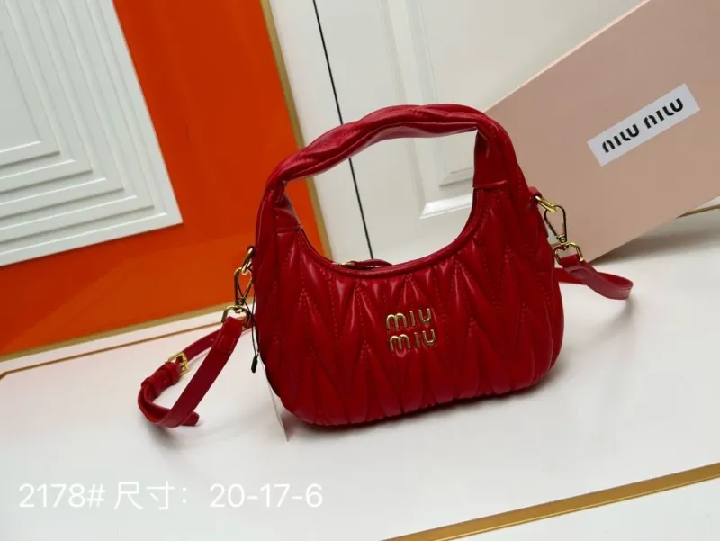 MIU MIU Red Top Handle Crossbody Bag 2178