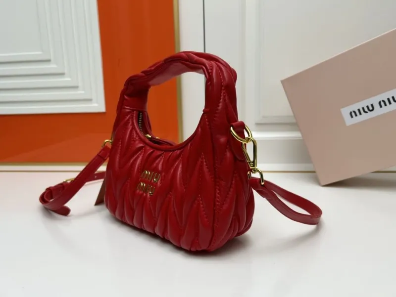 MIU MIU Red Top Handle Crossbody Bag 2178 - Image 3