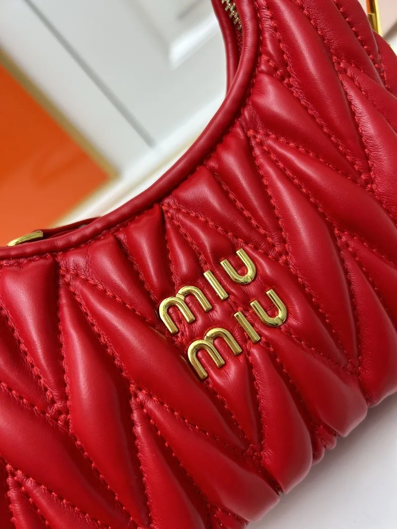 MIU MIU Red Top Handle Crossbody Bag 2178 - Image 4