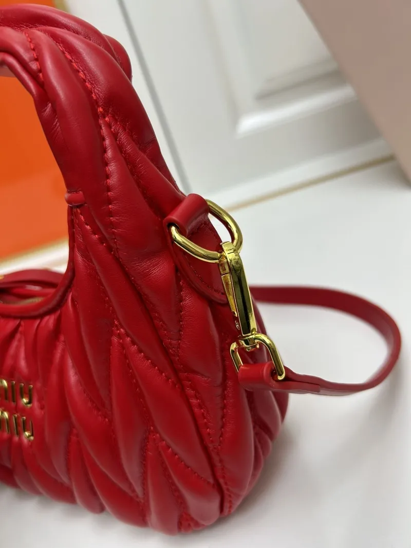MIU MIU Red Top Handle Crossbody Bag 2178 - Image 5