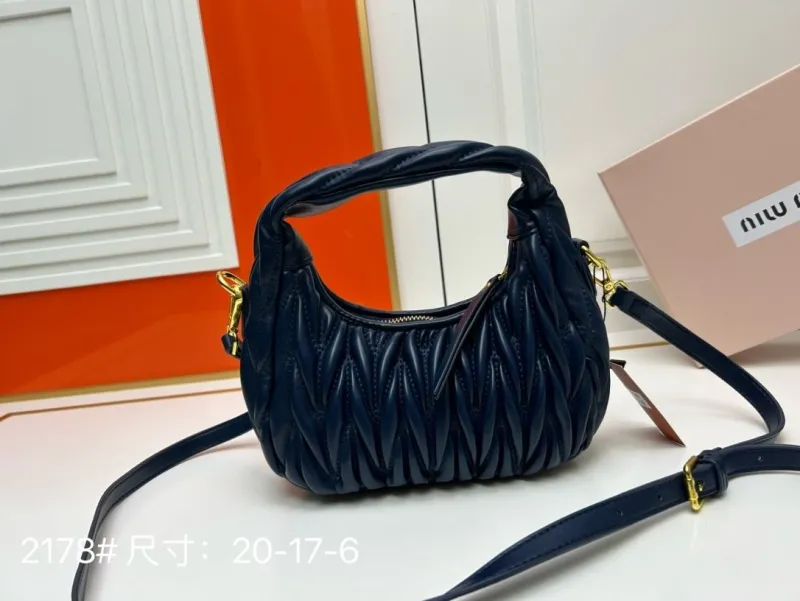 Alternative view of Miu Miu Navy Blue Top Handle Crossbody Bag 2178