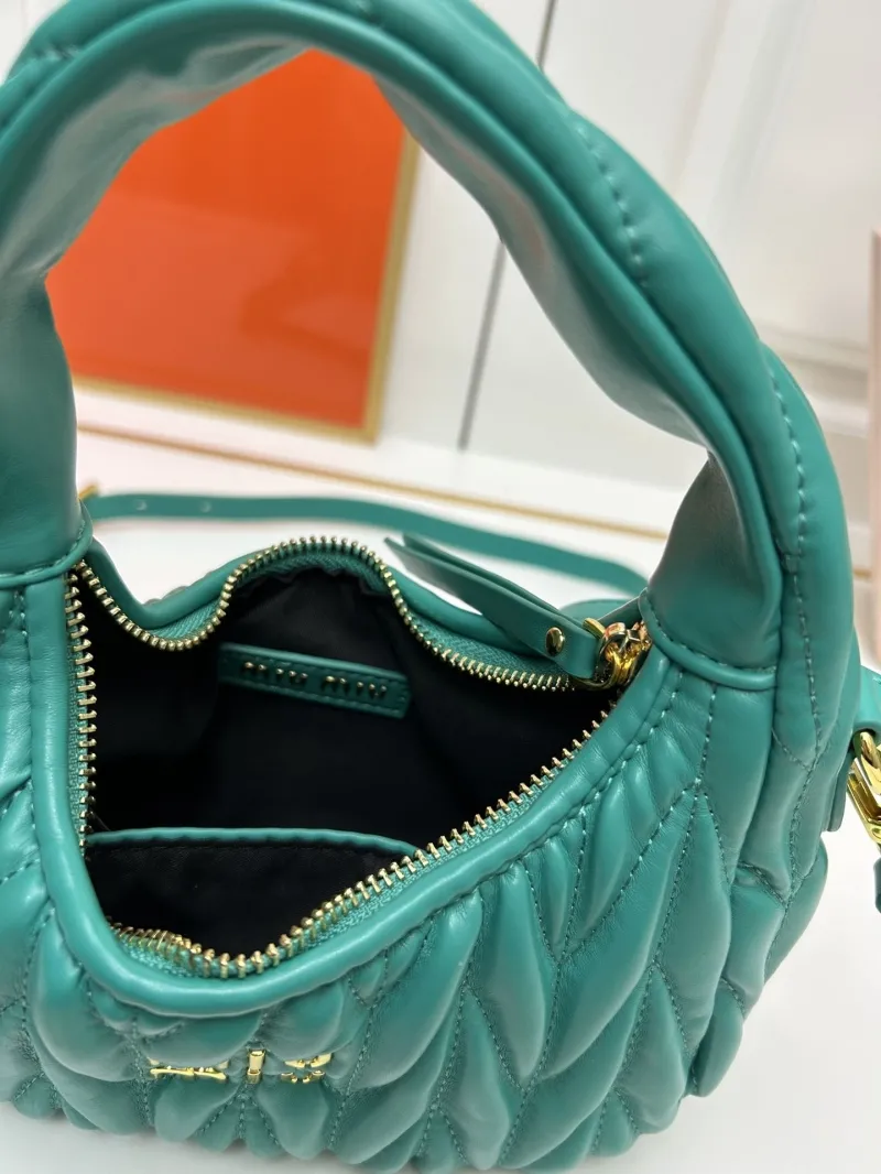 Miu Miu Green Top Handle Crossbody Bag 2178 - Image 8