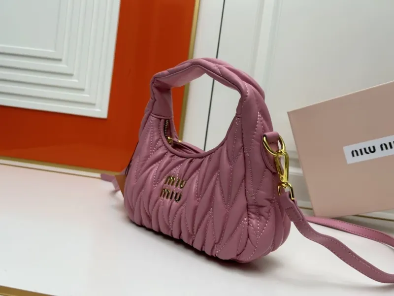 Miu Miu Pink Quilted Top Handle Crossbody Bag 2178 - Image 3