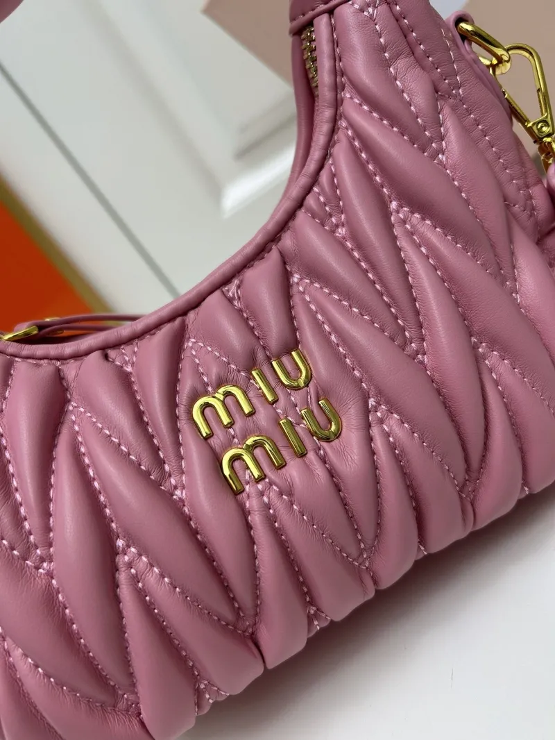 Miu Miu Pink Quilted Top Handle Crossbody Bag 2178 - Image 4