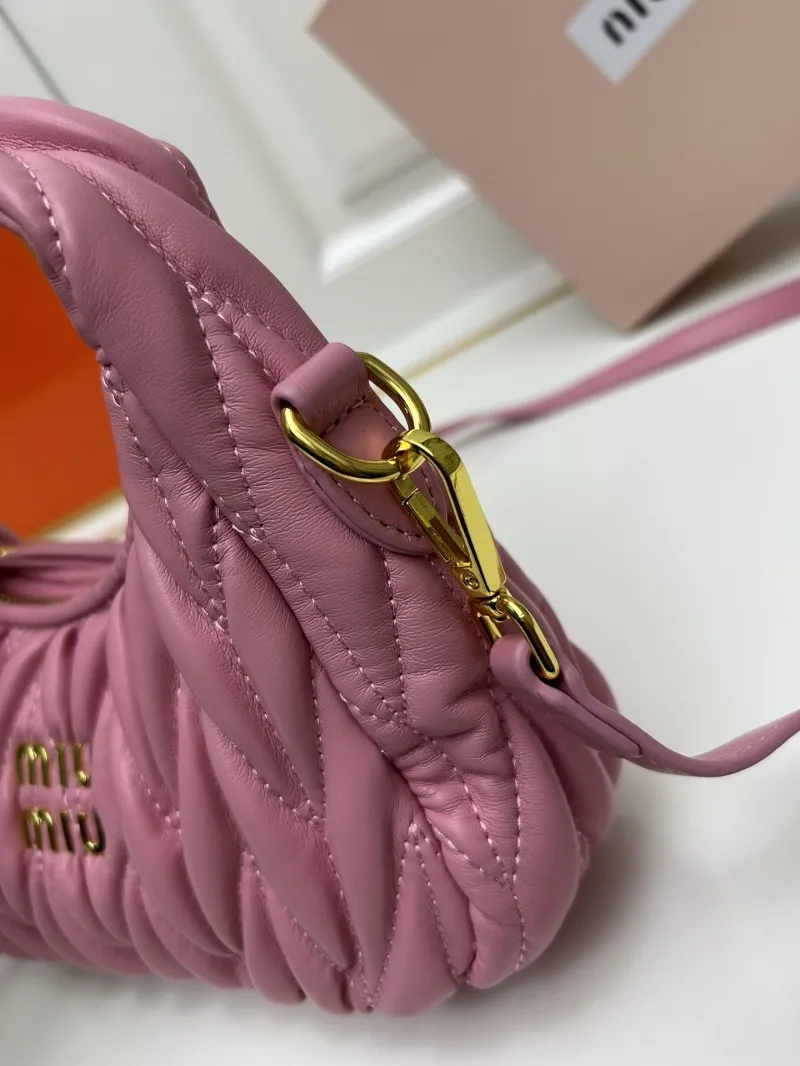 Miu Miu Pink Quilted Top Handle Crossbody Bag 2178 - Image 5