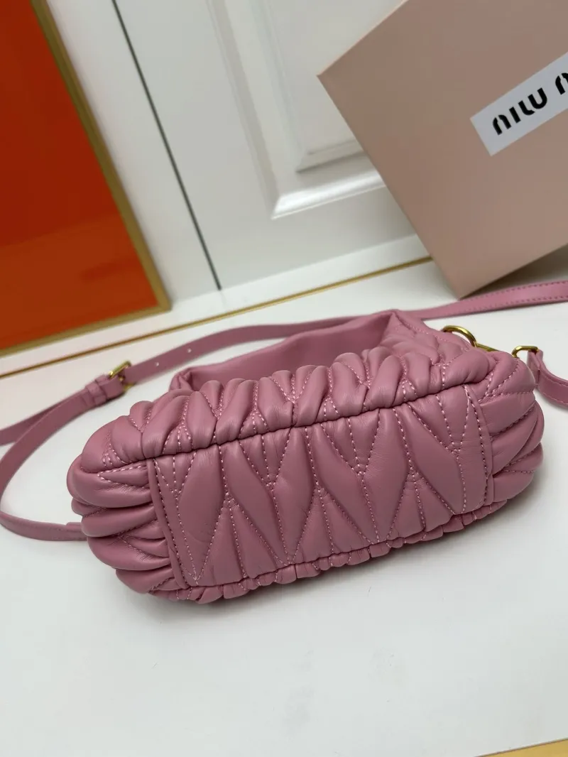 Miu Miu Pink Quilted Top Handle Crossbody Bag 2178 - Image 6