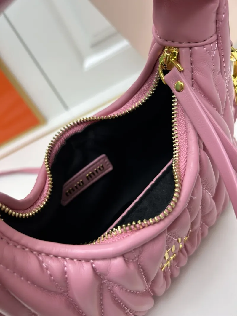 Miu Miu Pink Quilted Top Handle Crossbody Bag 2178 - Image 8