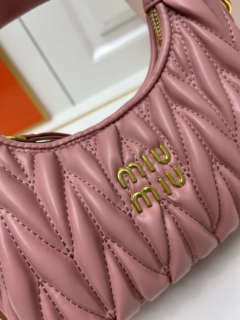 Miu Miu Pink Quilted Top Handle Crossbody Bag - Image 4