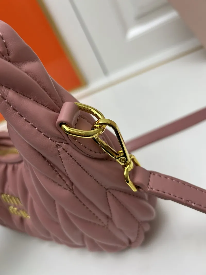 Miu Miu Pink Quilted Top Handle Crossbody Bag - Image 5