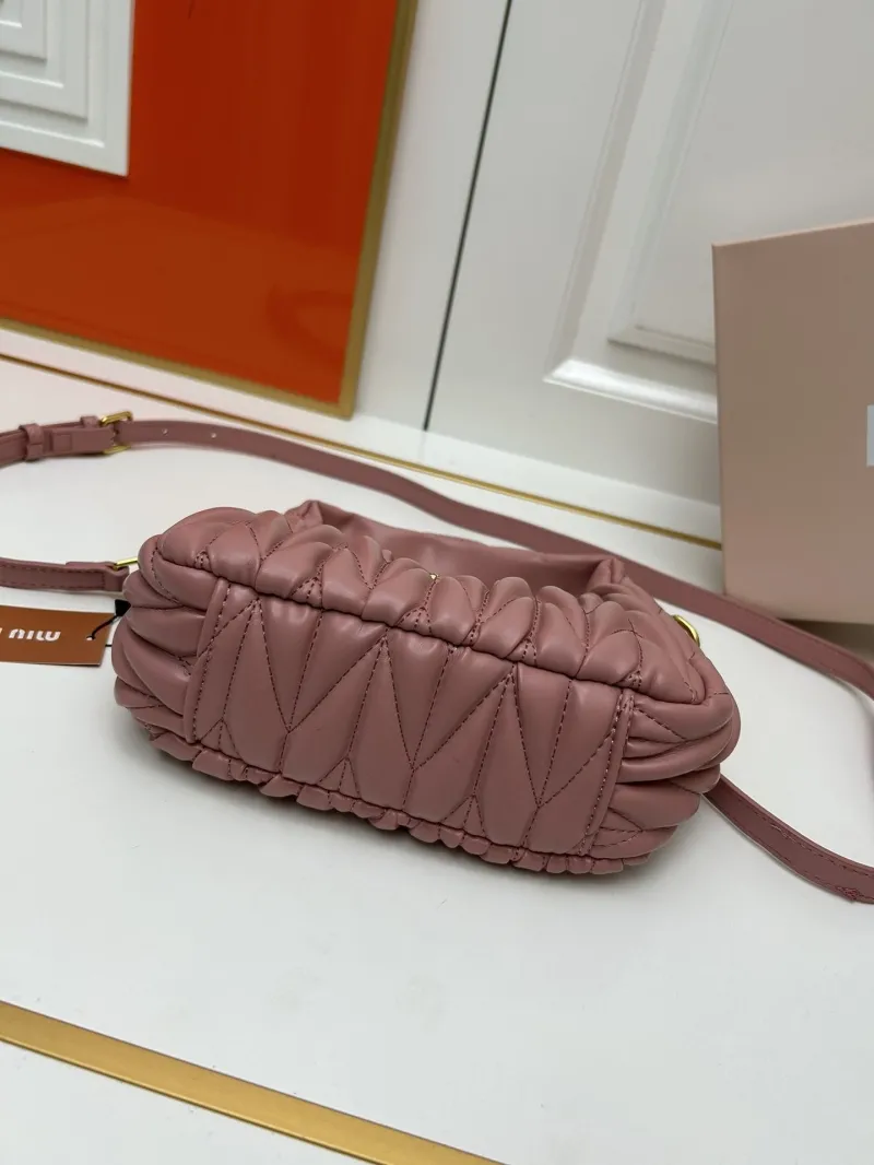 Miu Miu Pink Quilted Top Handle Crossbody Bag - Image 6