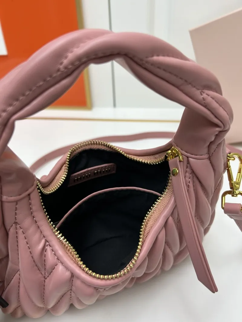 Miu Miu Pink Quilted Top Handle Crossbody Bag - Image 8