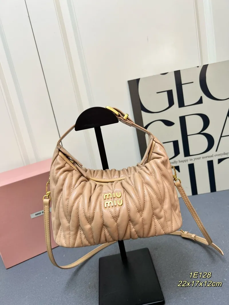 Miu Miu Beige Top Handle Crossbody Bag 1E128