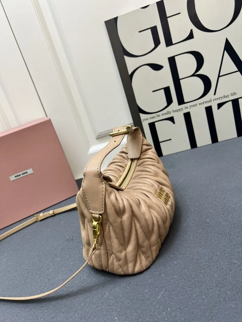 Miu Miu Beige Top Handle Crossbody Bag 1E128 - Image 3