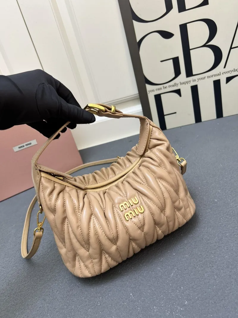 Miu Miu Beige Top Handle Crossbody Bag 1E128 - Image 4