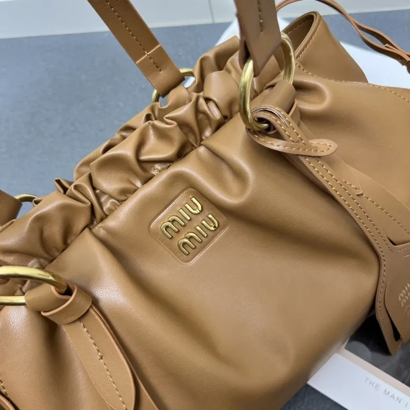 Miu Miu Brown Leather Top Handle Bag 5BG306 - Image 4