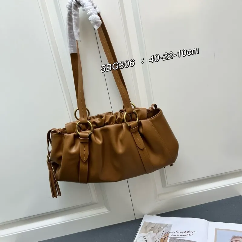Miu Miu Brown Leather Top Handle Bag 5BG306 - Image 8