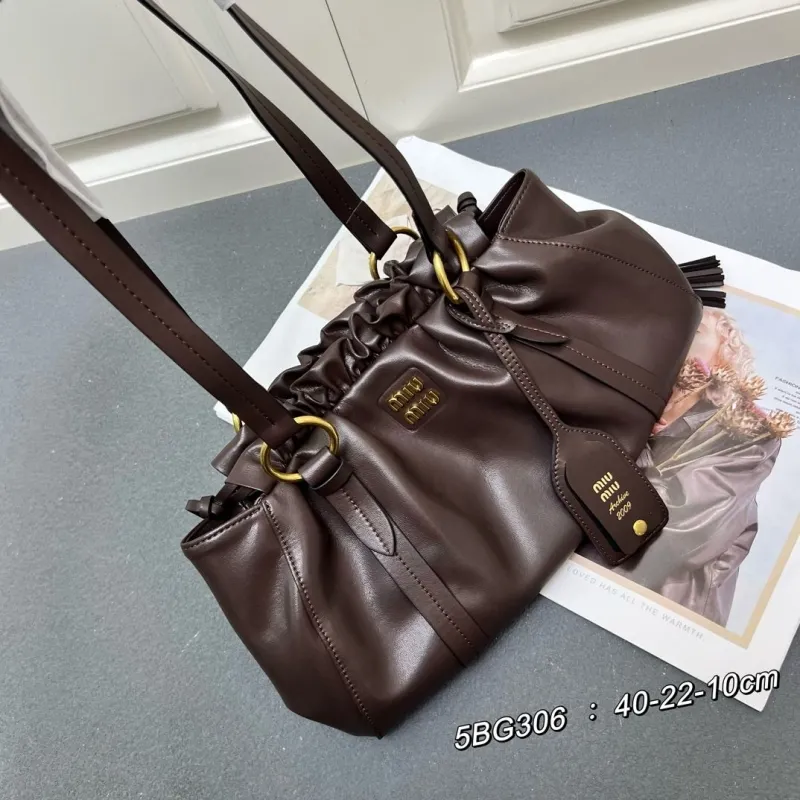 Alternative view of Miu Miu 5BG306 Brown Leather Shoulder Bag