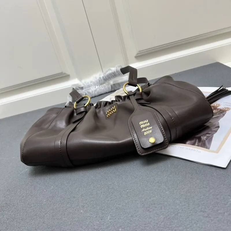 Miu Miu 5BG306 Brown Leather Shoulder Bag - Image 5