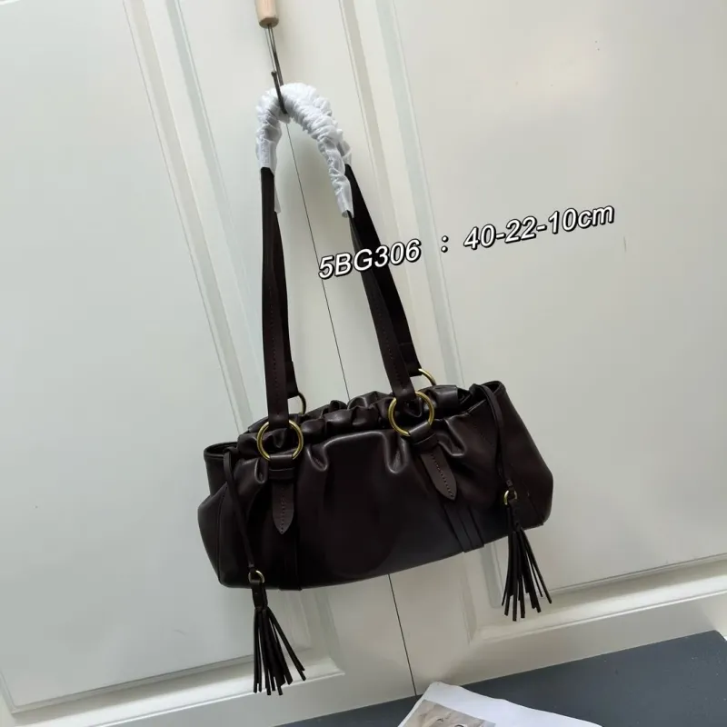 Miu Miu 5BG306 Brown Leather Shoulder Bag - Image 6
