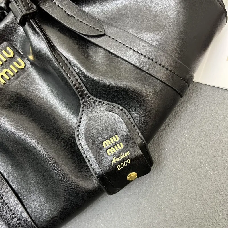 MIU MIU Black Leather Top Handle Bag 5BG306 - Image 5