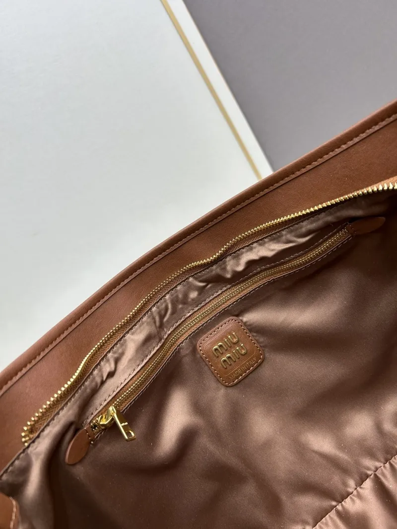 MIU MIU Brown Leather Top Handle Shoulder Bag - Image 8