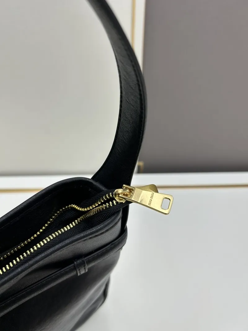 MIU MIU Black Leather Top Handle Bag - Image 6