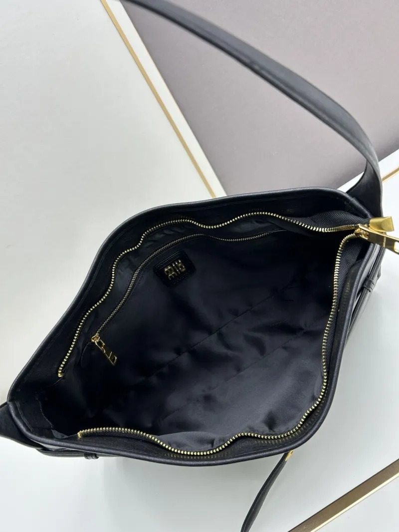 MIU MIU Black Leather Top Handle Bag - Image 7