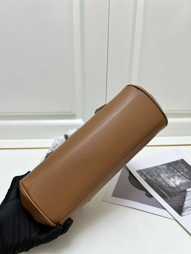 MIU MIU Brown Leather Top Handle Bag 357 - Image 5