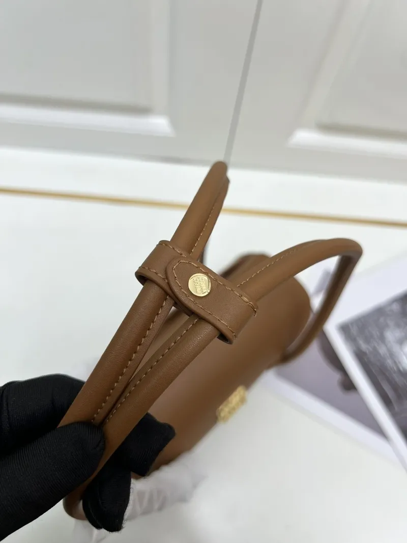 MIU MIU Brown Leather Top Handle Bag 357 - Image 8