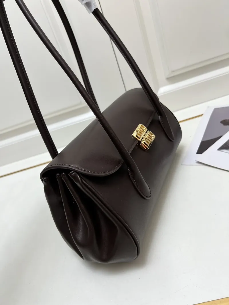 MIU MIU Dark Brown Top Handle Bag H08875 Size 28/15/11cm - Image 5