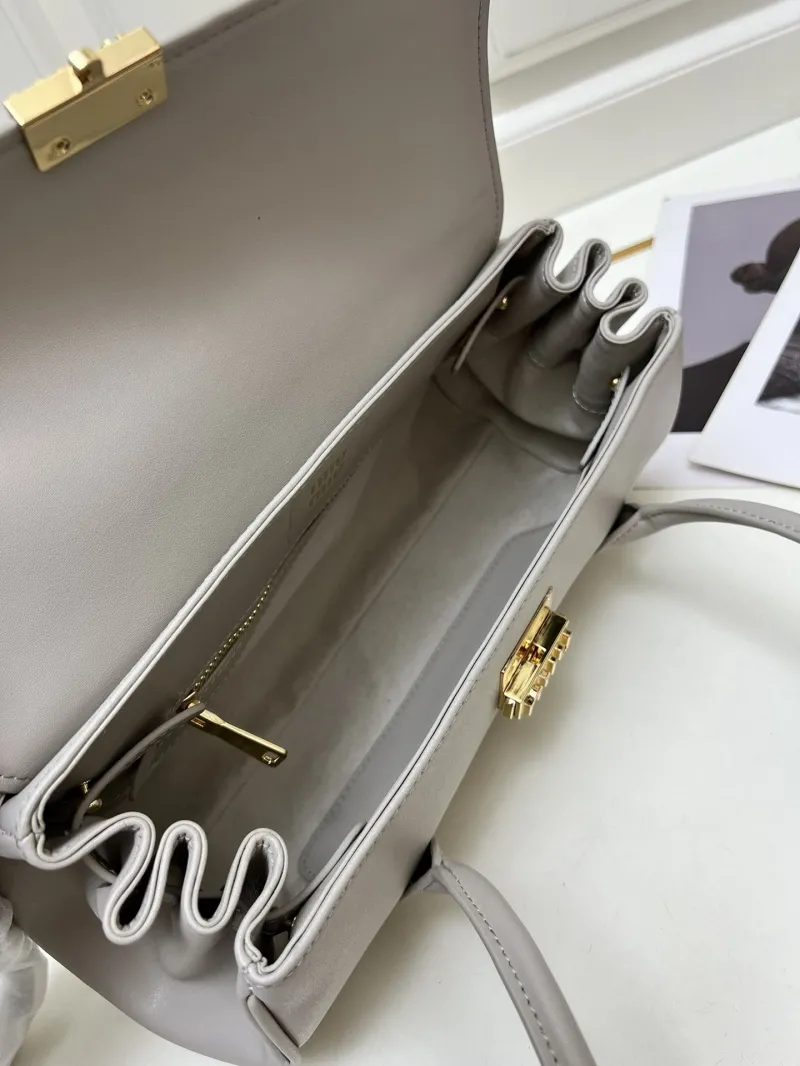 MIU MIU Gray Top Handle Shoulder Bag H08875 - Image 8