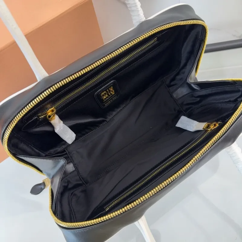 Miu Miu Black White Trim Top Handle Bag 364 - Image 9