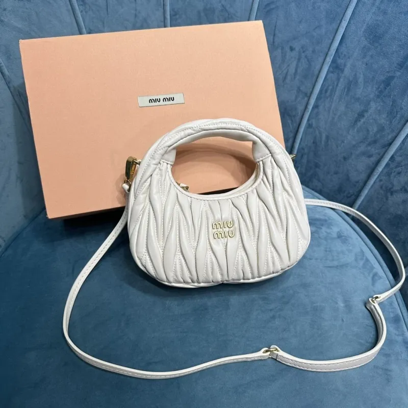 Miu Miu White Top Handle Crossbody Bag 375