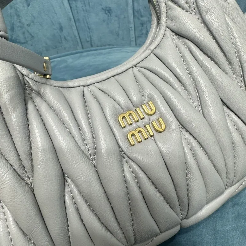 Miu Miu Light Gray Top Handle Crossbody Bag 376 - Image 4